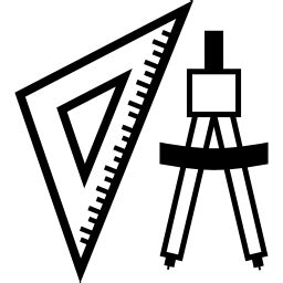 Compass and ruler - Free education icons