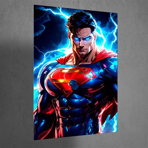 High-Quality Metal Posters - Superhero Superman SUP08 | Vibrant Colors ...