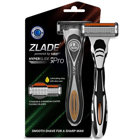 Zlade HyperGlide5 Pro Shaving Razor For Men | Long Lasting Titanium and ...