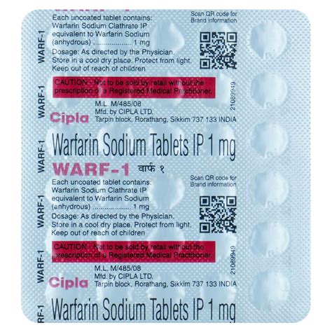Warf-1 Tablet | Uses, Side Effects, Price | Apollo Pharmacy