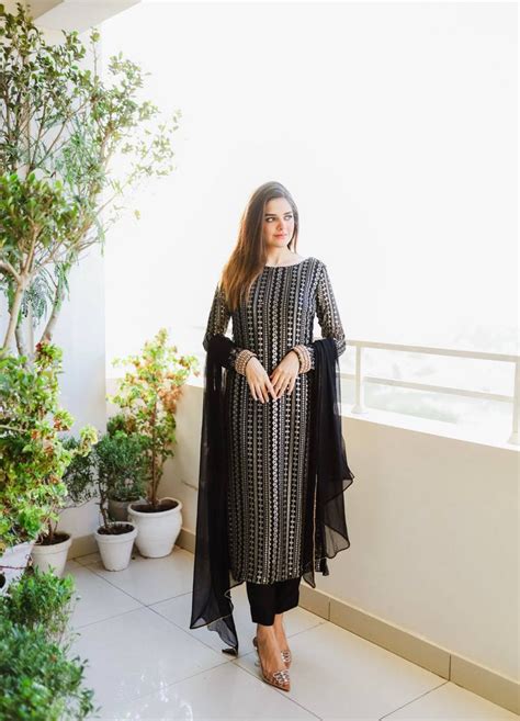 Wedding Wear Black Color Sequence Work Salwar Suit - Clothsv