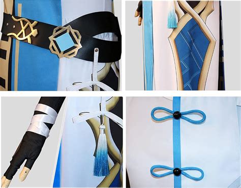 Buy Hurykte Halloween Cosplay Zhongli cosplay Costume Uniform Full Set ...