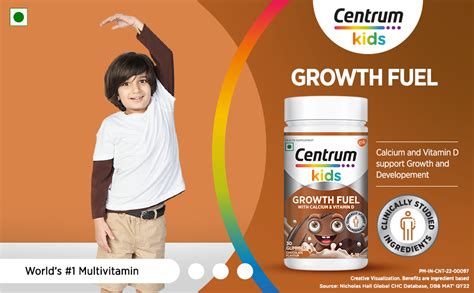 Centrum Kids Growth Fuel - 30 Gummies | Calcium & Vitamin D support ...