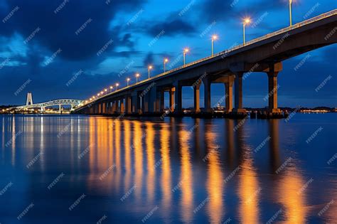 Premium AI Image | Sarasota Florida Shines at Dusk Ringling Bridge ...