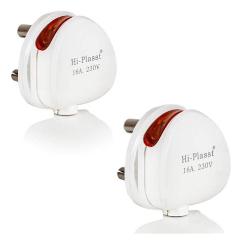 HI-PLASST (Pack of 2) 16A Socket Plug – 3 Pin 16 Amp Power Plug for Air ...