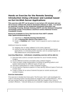 Hands on Exercise for the Remote Sensing Introduction Using a Browser ...