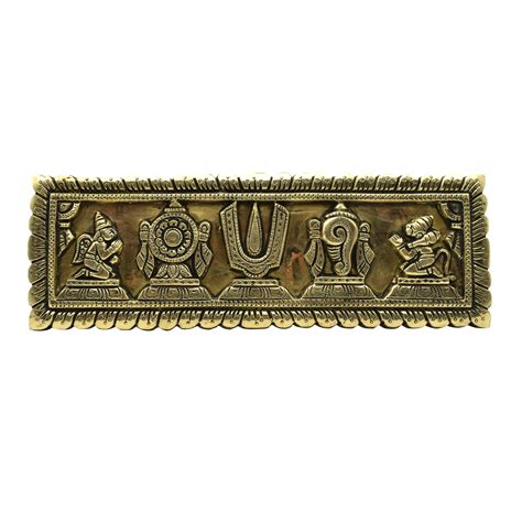 Buy dalvkot Brass Shankh Chakra Namah Namalu - Tirupati Balaji ...