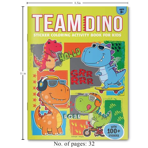 TEAM DINO STICKER COLORING BOOK FOR KIDS – Odyssey Online Store