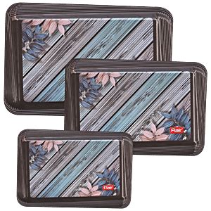 Buy Flair Plastics Regal Serving Tray Set - Big, Medium & Small Size ...