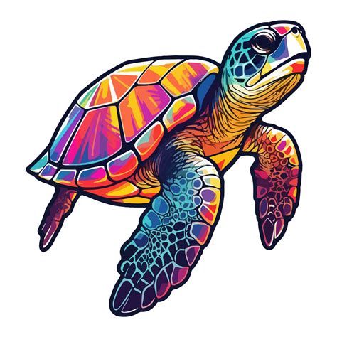 Sea Turtles Drawings Colorful