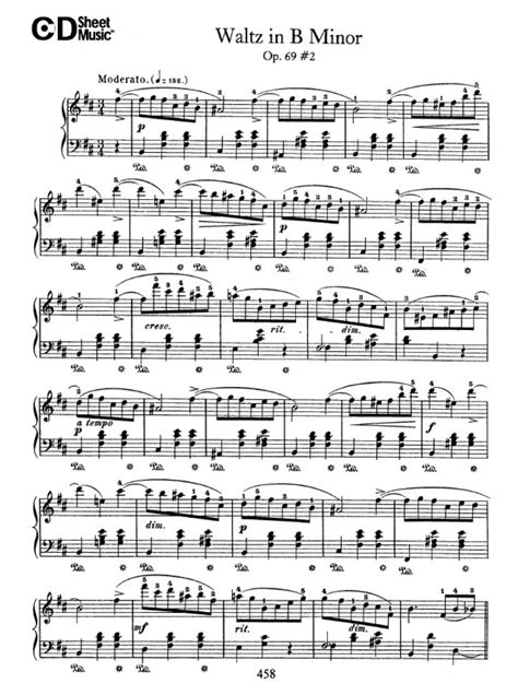 b小调圆舞曲Op.69 No.2（完整版）-肖邦钢琴谱-环球钢琴网