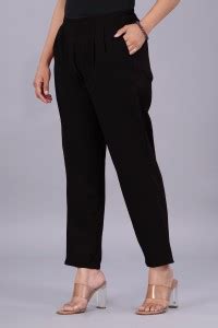 VENITYWAVE Regular Fit Women Black Trousers - Buy VENITYWAVE Regular ...