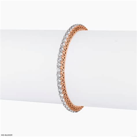 Solitaire Aura Diamond Bangles 14K Rose Gold – Maiora Diamonds