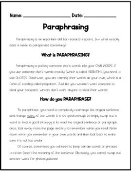 Image result for Paraphrasing Lesson Video