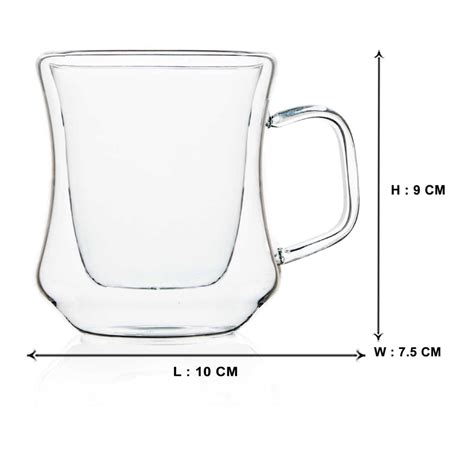 Double Wall Glass Passionate Mugs (150 ml) (Pack of 4) – EZ Life