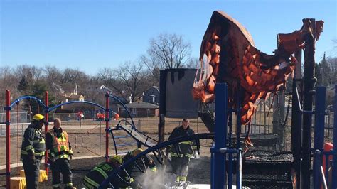 Photos: Playground fire reported at elementary school