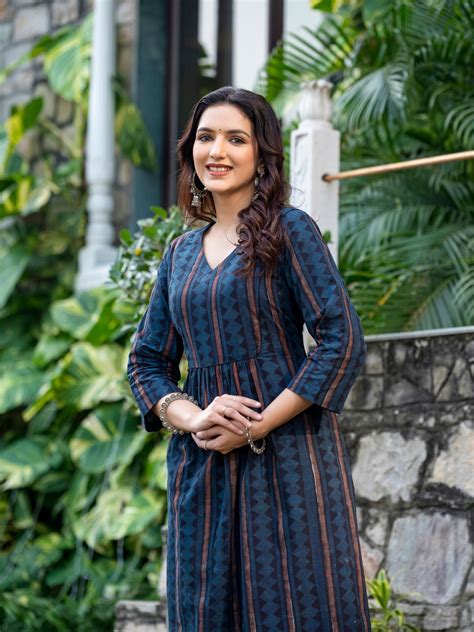 Ajrakh Work Cotton Co-ords Kurta with Pants, S to 6XL sizes ...