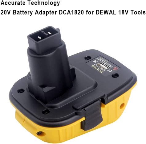 20V Battery Adapter DCA1820 for Dewalt 18V Tools Convert All Dewalt Lithium Battery Convertor ...
