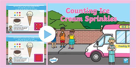 EYFS Counting Ice Cream Sprinkles Reasoning PowerPoint
