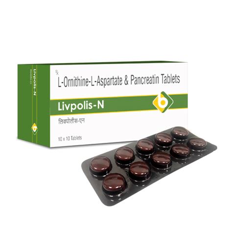 Livpolis n - L-Ornithine-L-Aspartate & Pancreatin Tablets - Biopolis ...