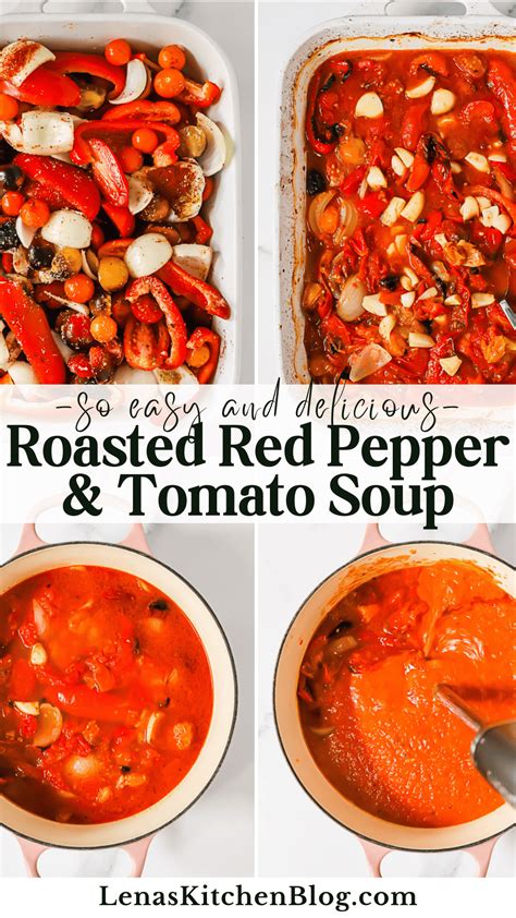 Easy Roasted Red Pepper and Tomato Soup | Recipe | Healthy soup recipes ...