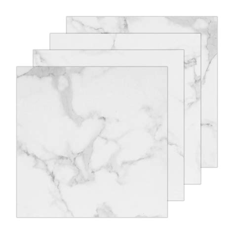 Skyblur White Marble Vinyl Flooring Peel and Stick 12"x12" Waterproof ...
