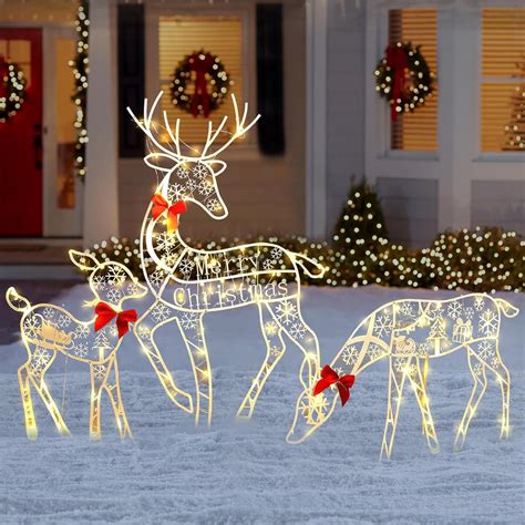 Reindeer Christmas Decorations, 2D Large Outdoor Christmas Decorations ...