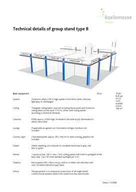 Fillable Online Technical details of group stand type B Basic equipment ...