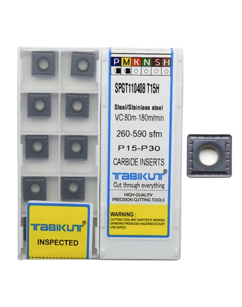 SPGT T15H grade inserts multigrade for steel, stainless steel pack of ...