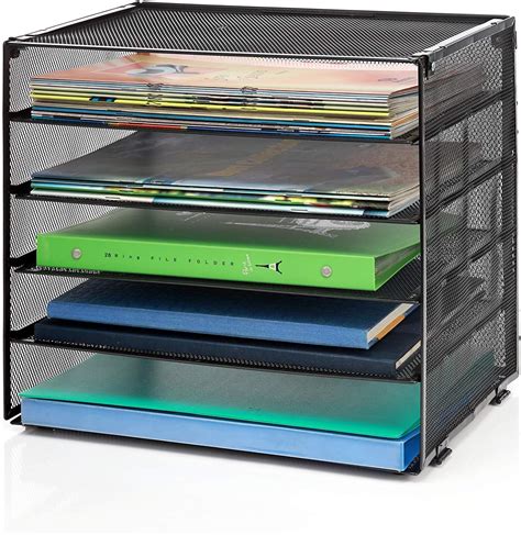 Buy StorageMax Desk File Organizer, Desktop Wire Mesh Sorter with 5 ...