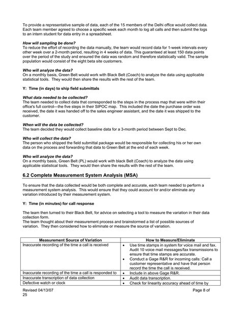 Image result for DMAIC Case Study Examples