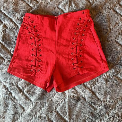 Women's Red Shorts | Depop