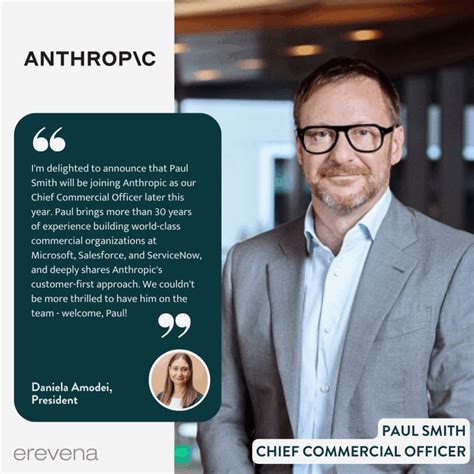 Erevena Secures Anthropic's First Chief Commercial Officer - Erevena