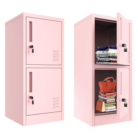 Buy Metal Locker Storage Cabinet, 2 Door Metal Storage Cabinet with ...