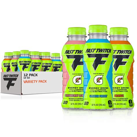 Buy Fast Twitch Variety Pack Energy Drink, 12 Fl Oz Bottles, 12 Pack ...