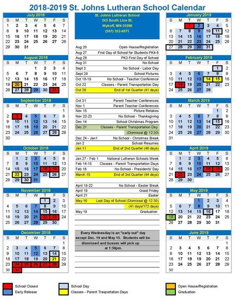 Academic Calendar St Johns University - Printable Calendars AT A GLANCE