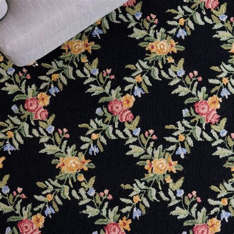 Safavieh Chelsea Krans 4 x 6 Wool Black Indoor Trellis Area Rug in the ...