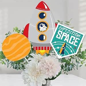 Blast Off to Outer Space - Rocket Ship Baby Shower or Birthday Party ...