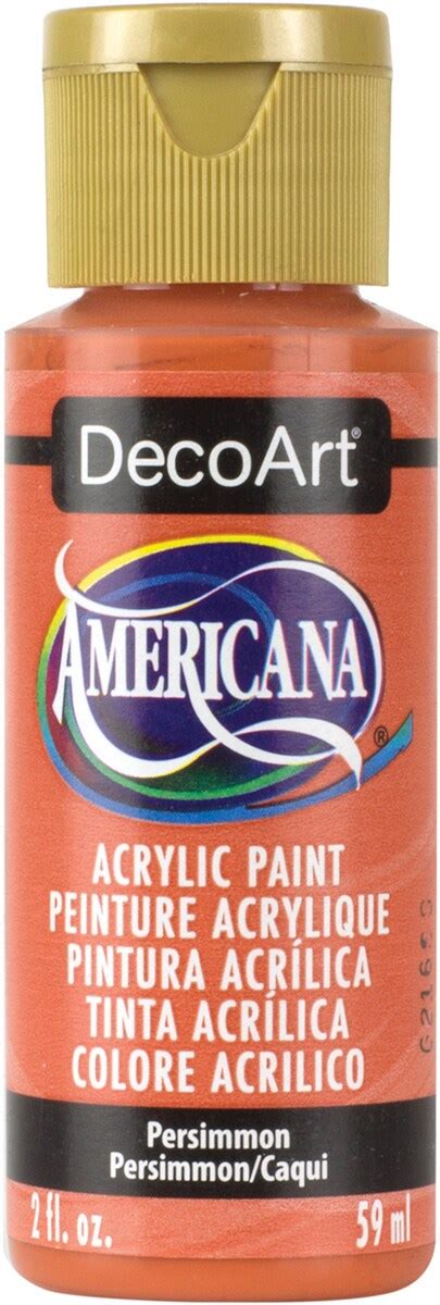 Americana Acrylic Paint 2Oz-Persimmon - Opaque, Count: 1, Model: DA-293 ...
