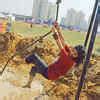 A participant during Devils Circuit, India’s biggest obstacle run ...
