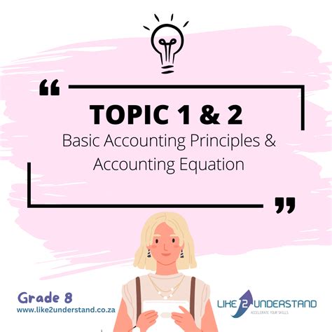 Grade 8 - Topics 1 & 2 - Basic Accounting Principles & Accounting ...