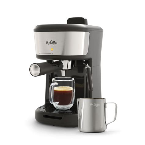 Mr. Coffee 4-Shot Steam Espresso, Cappuccino, and Latte Maker with ...