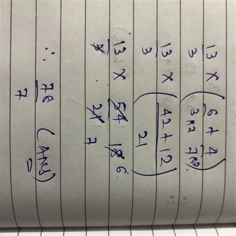 simplify 13/3×(6/3+4/7) - Brainly.in