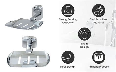 eonic Stainless Steel Soap Holder/Durable Soap Stand for Bathroom ...