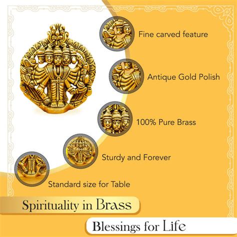 100% Pure Brass Panchmukhi Hanuman (10 cm) | Hanuman Murti | Wall Décor ...