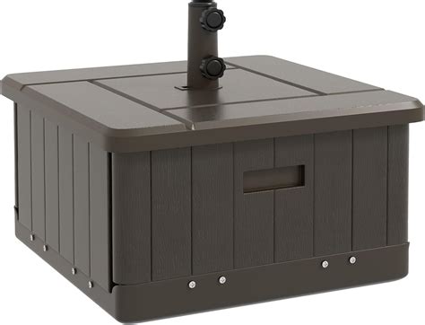Amazon.com : Outsunny 3-in-1 Outdoor Umbrella Base, Coffee End Table ...