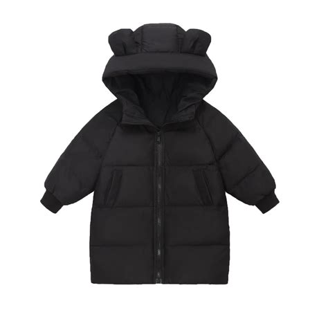 MuXiKeJi Boys Down Jacket Winter Warm Hooded Medium Length Outerwear ...