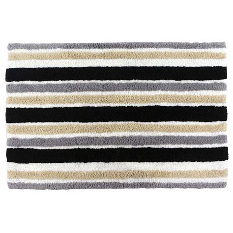 Tufted Neutrals Stripe 20x30 Bath Rug | At Home