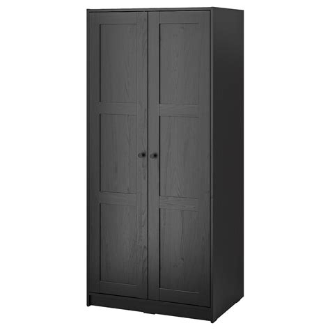 RAKKESTAD Wardrobe with 2 doors, black-brown, 79x176 cm - IKEA