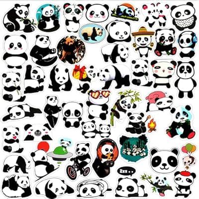 Lorvain Waterproof Panda Stickers for Laptop, Water Bottles, India | Ubuy